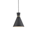Kuzco Lighting - 493210-BK/GD - One Light Pendant - Vanderbilt - Black With Gold Detail