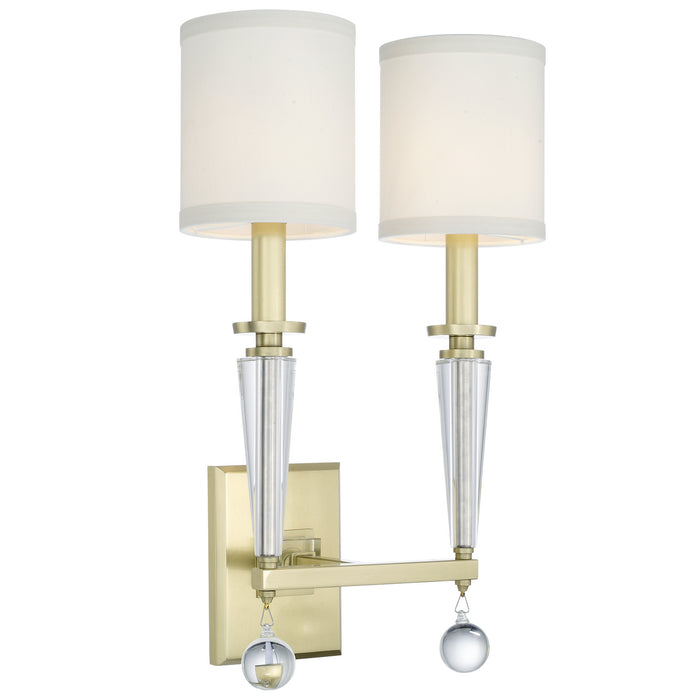 Crystorama - 8102-AG - Two Light Wall Sconce - Paxton - Aged Brass