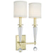 Crystorama - 8102-AG - Two Light Wall Sconce - Paxton - Aged Brass