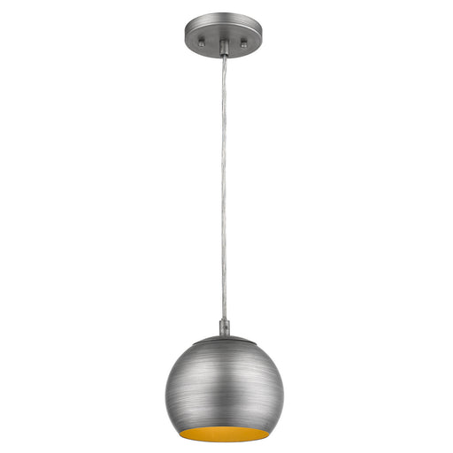 Acclaim Lighting - TP7263-66 - One Light Pendant - Latitude - Hand Painted Weathered Pewter W/ Gold Interior