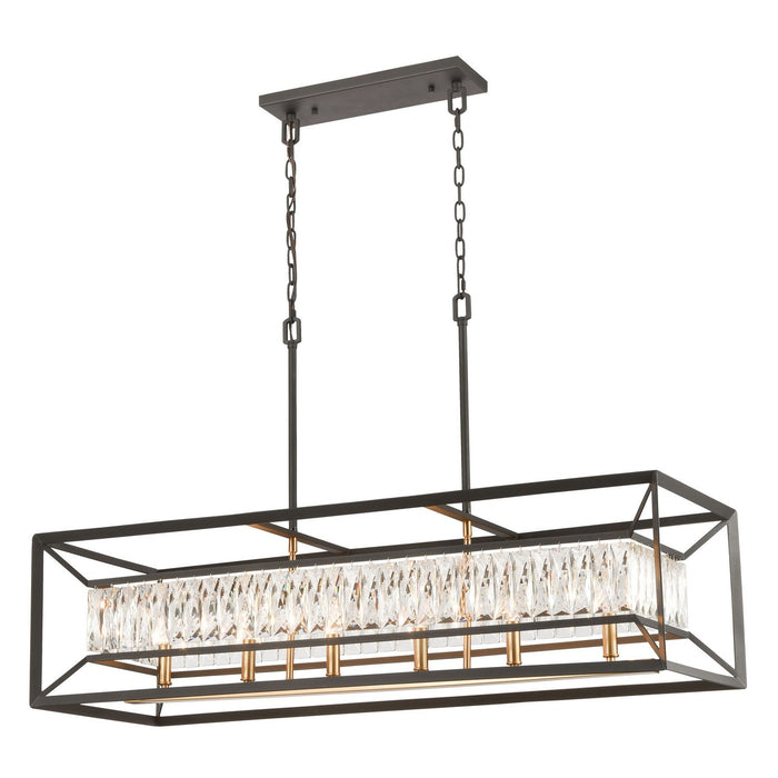 ELK Home - 11186/6 - Six Light Linear Chandelier - Starlight - Charcoal