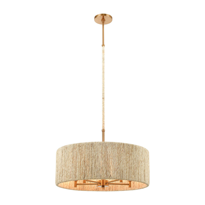 ELK Home - 32412/5 - Five Light Chandelier - Abaca - Satin Brass