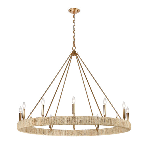 ELK Home - 32417/12 - 12 Light Chandelier - Abaca - Satin Brass