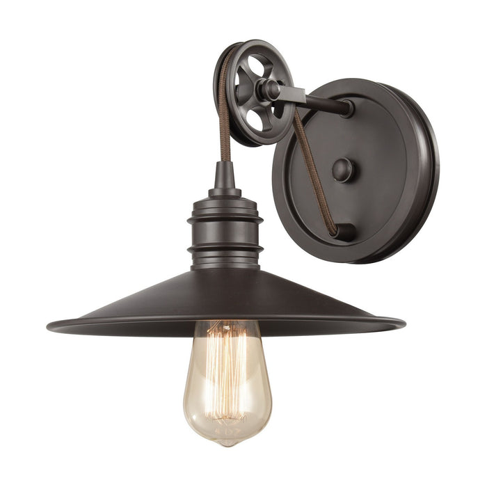 ELK Home - 69084/1 - One Light Wall Sconce - Spindle Wheel - Oil Rubbed Bronze