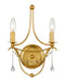 Crystorama - 422-GA - Two Light Wall Sconce - Metro - Antique Gold