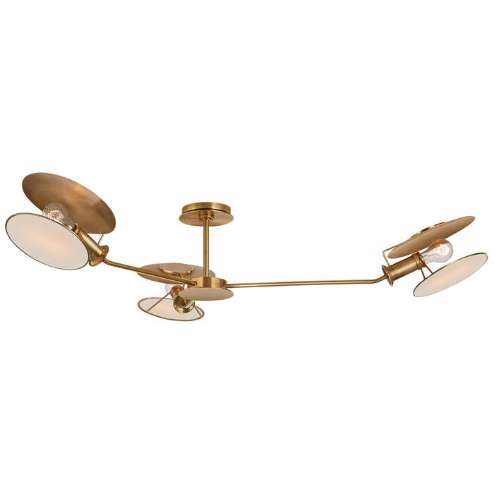 Visual Comfort Signature - TOB 4291HAB-L - Three Light Semi-Flush Mount - Osiris - Hand-Rubbed Antique Brass