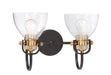 Minka-Lavery - 3362-416 - Two Light Bath - Monico - Bronze W/Natural Brushed Brass