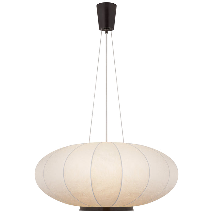 Visual Comfort Signature - BBL 5123BZ-RP - One Light Pendant - Paper Moon - Bronze