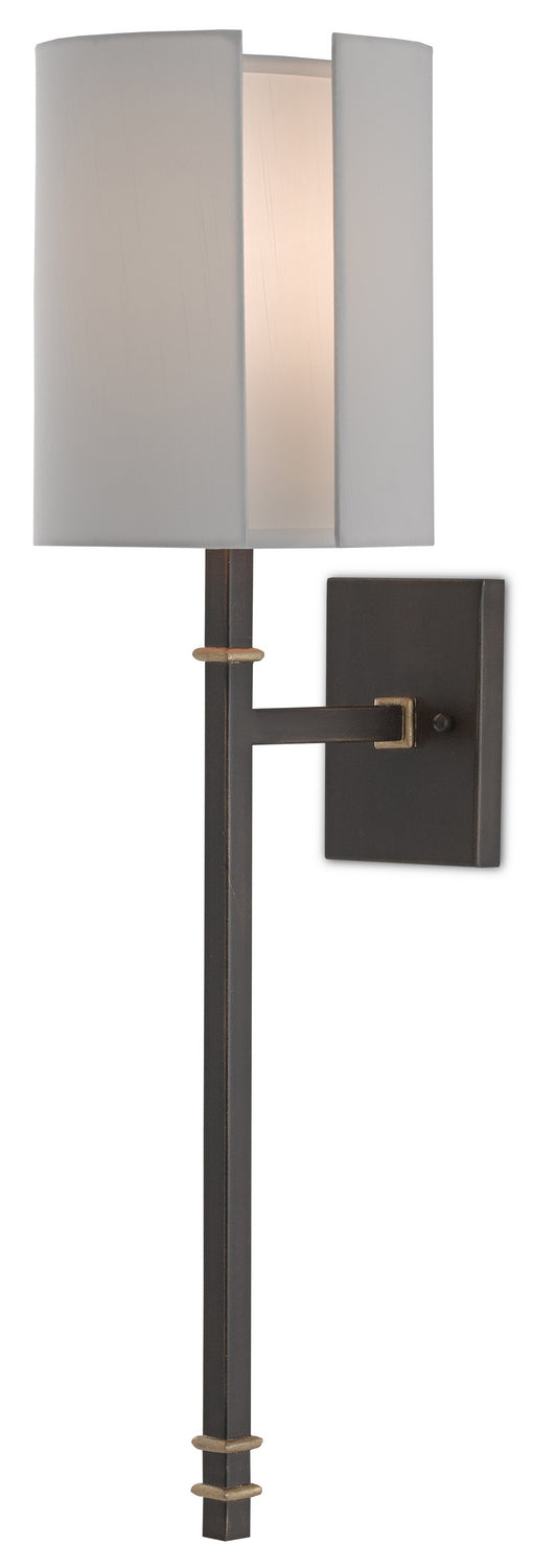 Currey and Company - 5000-0119 - One Light Wall Sconce - Rocher - Hand Rubbed Bronze/Contemporary Gold Leaf
