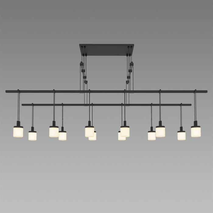 Sonneman - S1G48K-JR180606-RP06 - 12 Light Pendant - Suspenders - Satin Black
