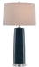 Currey and Company - 6000-0370 - One Light Table Lamp - Azure - Navy/Polished Nickel