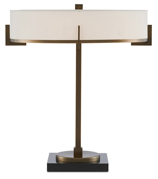 Currey and Company - 6000-0438 - Three Light Table Lamp - Jacobi - Antique Brass/Black