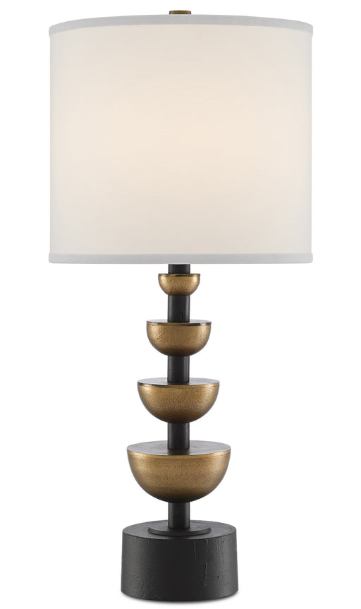 Currey and Company - 6000-0509 - One Light Table Lamp - Chastain - Antique Brass/Black
