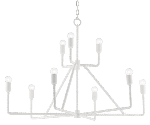 Currey and Company - 9000-0378 - Nine Light Chandelier - Trilling - Gesso White