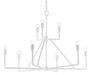 Currey and Company - 9000-0378 - Nine Light Chandelier - Trilling - Gesso White