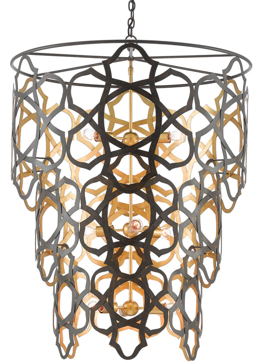 Currey and Company - 9000-0381 - Nine Light Chandelier - Mauresque - Bronze Gold/Contemporary Gold Leaf