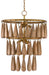 Currey and Company - 9000-0406 - Seven Light Chandelier - Savoiardi - Vintage Brass/Natural