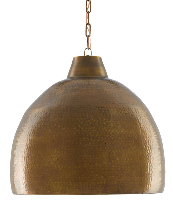 Currey and Company - 9000-0425 - One Light Pendant - Earthshine - Vintage Brass