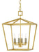 Currey and Company - 9000-0458 - Four Light Lantern - Denison - Contemporary Gold Leaf