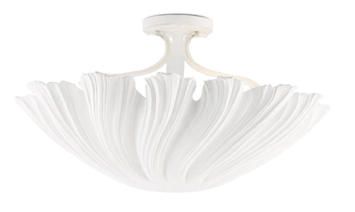 Currey and Company - 9000-0466 - Three Light Semi-Flush Mount - Hadley - Gesso White