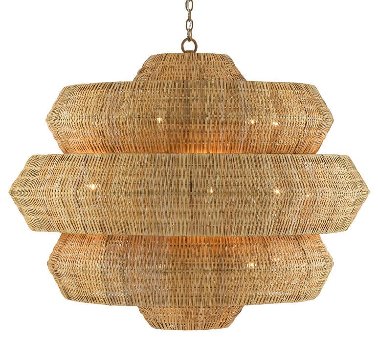 Currey and Company - 9000-0496 - 18 Light Chandelier - Antibes - Natural/Khaki