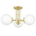 Quoizel - LRY1720Y - Three Light Semi-Flush Mount - Landry - Satin Brass