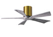 Matthews Fan Company - IR5H-BRBR-BW-42 - 42"Ceiling Fan - Irene - Brushed Brass