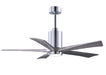 Matthews Fan Company - PA5-CR-BW-52 - 52"Ceiling Fan - Patricia - Polished Chrome