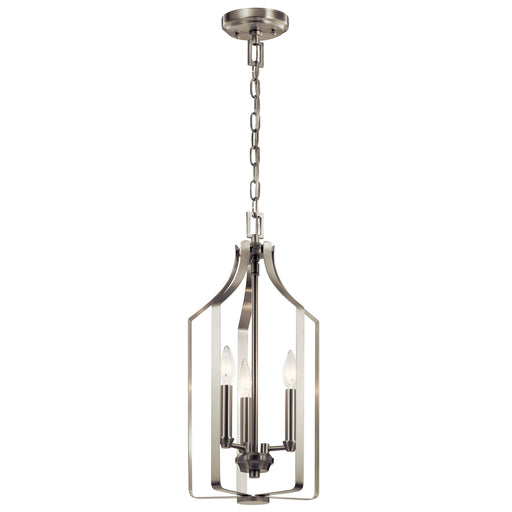 Kichler - 42499NI - Three Light Foyer Pendant - Morrigan - Brushed Nickel