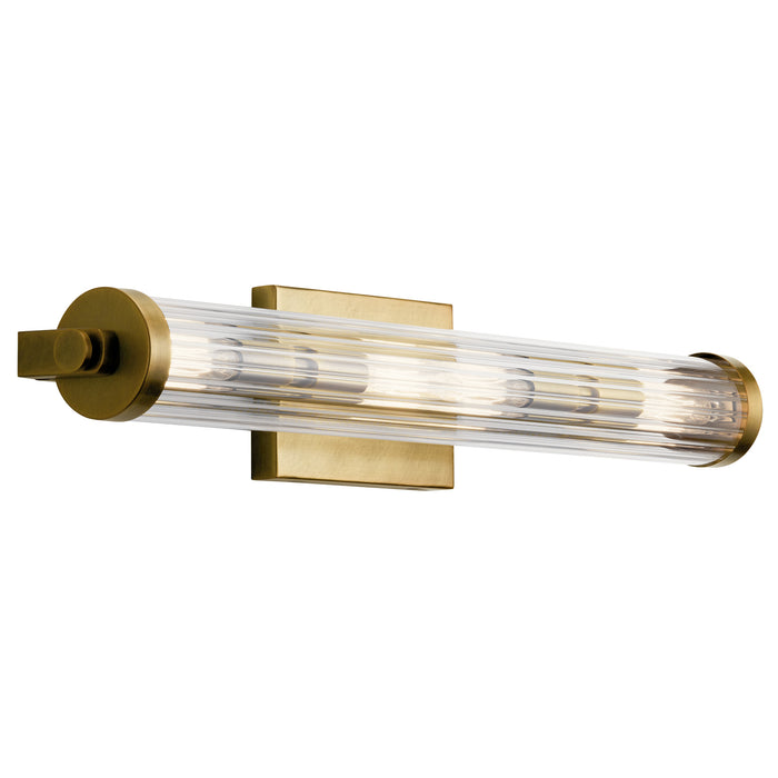 Kichler - 45649NBR - Four Light Linear Bath - Azores - Natural Brass