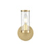 Alora - WV309001NBCG - One Light Wall Sconce - Revolve - Clear Glass/Natural Brass