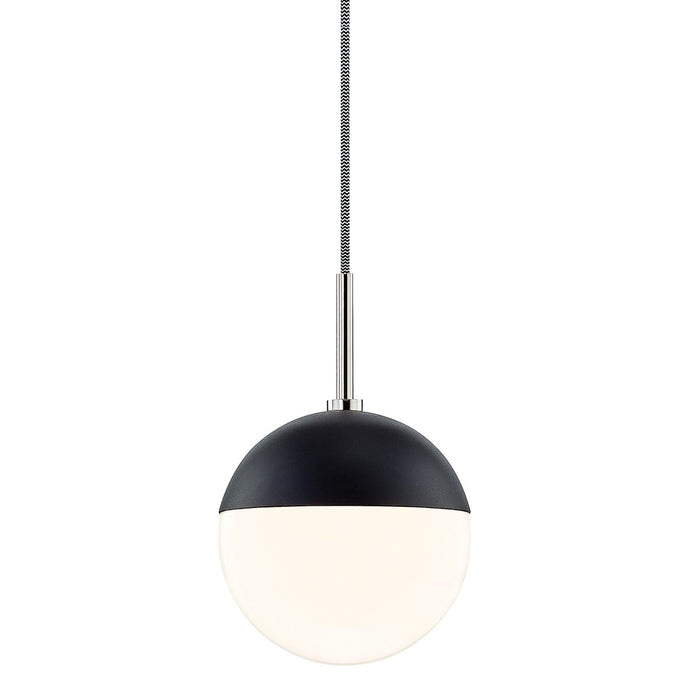 Mitzi - H344701-PN/BK - One Light Pendant - Renee - Polished Nickel/Black
