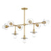 Mitzi - H357809-AGB - Nine Light Chandelier - Alexa - Aged Brass