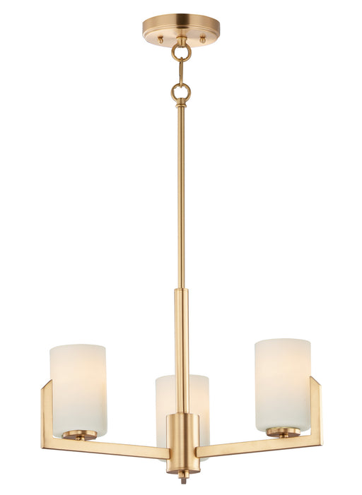 Maxim - 21285SWSBR - Three Light Chandelier - Dart - Satin Brass