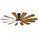 Modern Forms Fans - FR-W1815-60L35MBDK - 60"Ceiling Fan - Windflower - Matte Black/Distressed Koa