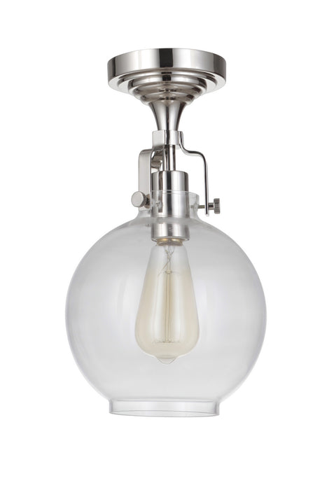 Craftmade - X8308-PLN-C - One Light Semi Flush Mount - State House - Polished Nickel