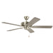 Kichler - 330018NI - 52"Ceiling Fan - Basics Pro - Brushed Nickel