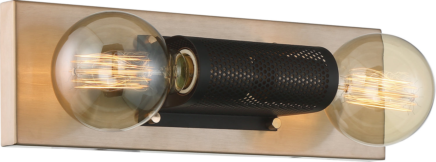 Nuvo Lighting - 60-6662 - Two Light Vanity - Passage - Copper Brushed Brass / Black