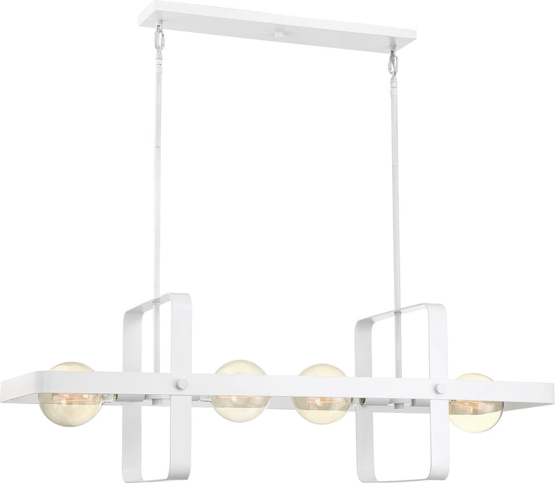 Nuvo Lighting - 60-6725 - Four Light Island Pendant - Prana - White