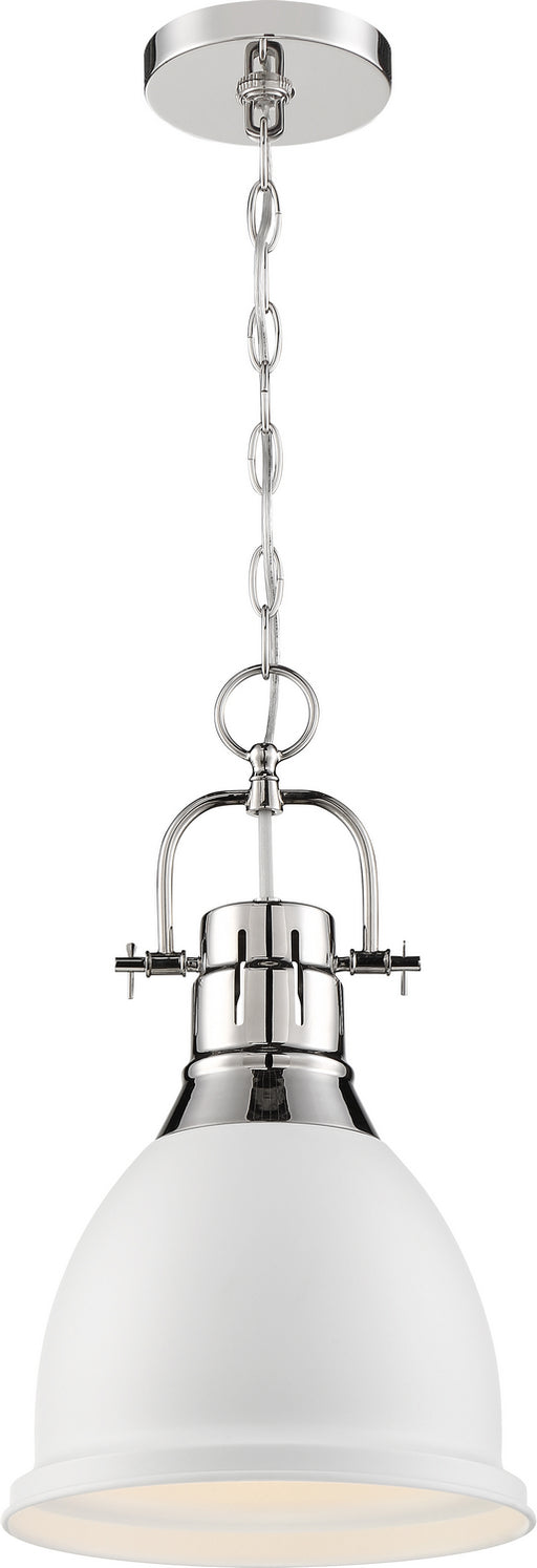 Nuvo Lighting - 60-6752 - One Light Pendant - Watson - Polished Nickel / White