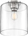 Nuvo Lighting - 60-6778 - One Light Semi Flush Mount - Chantecleer - Polished Nickel / Clear Glass