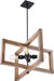 Nuvo Lighting - 60-6825 - Four Light Pendant - Beacon - Black / Honey Wood