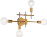 Nuvo Lighting - 60-6871 - Four Light Vanity - Delphi - Aged Gold