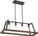 Nuvo Lighting - 60-6894 - Four Light Pendant - Outrigger - Mahogany Bronze / Nutmeg Wood