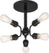 Nuvo Lighting - 60-6916 - Six Light Semi Flush Mount - Faraday - Black