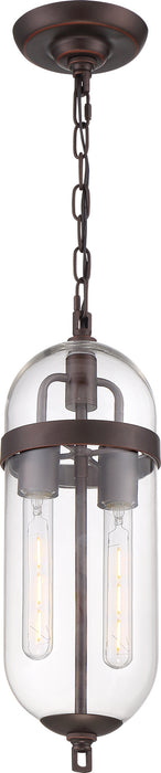 Nuvo Lighting - 60-6922 - Two Light Pendant - Fathom - Mahogany Bronze / Clear Glass