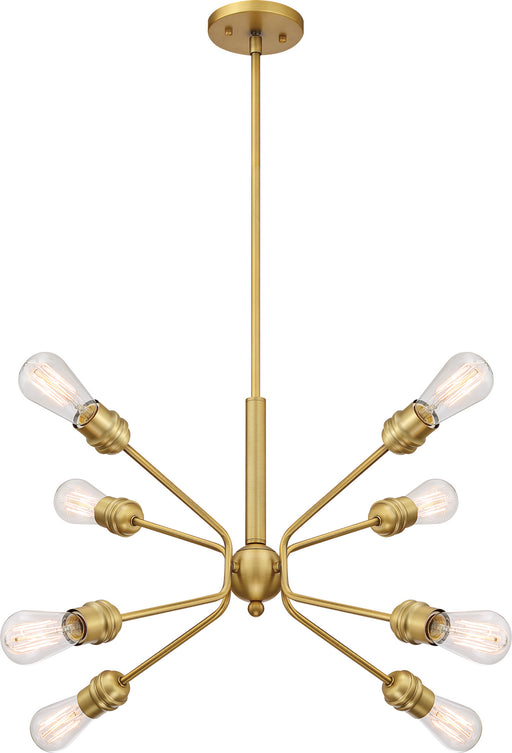 Nuvo Lighting - 60-6925 - Eight Light Pendant - Faraday - Brushed Brass