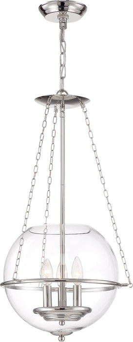 Nuvo Lighting - 60-6952 - Three Light Pendant - Odyssey - Polished Nickel / Clear Glass