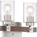 Nuvo Lighting - 60-6962 - Two Light Vanity - Arabel - Brushed Nickel / Nutmeg Wood