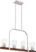 Nuvo Lighting - 60-6967 - Four Light Island Pendant - Arabel - Brushed Nickel / Nutmeg Wood